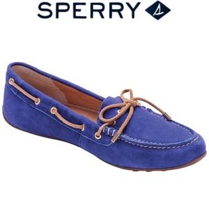 Sperry Laura driving moccasins cobalt shoes size 8